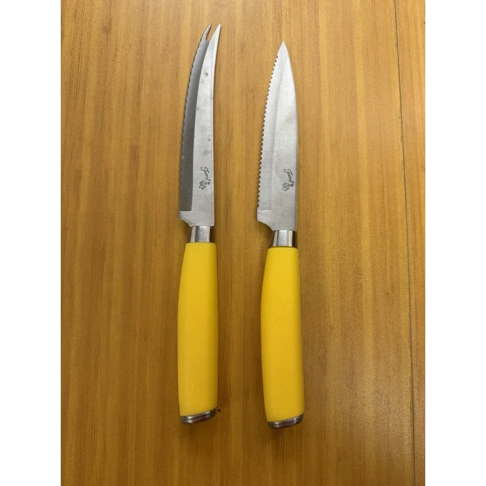 Vintage Fiesta Fiestaware 8 Piece Knife Set Butcher Paring Serrated